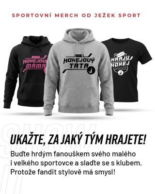 🏒 UKAŽTE, ZA JAKÝ TÝM HRAJETE! 🏒 Právě jsme spustili náš nový SPORTOVNÍ MERCH OD JEŽEK SPORT! A začínáme zostra na ledě....